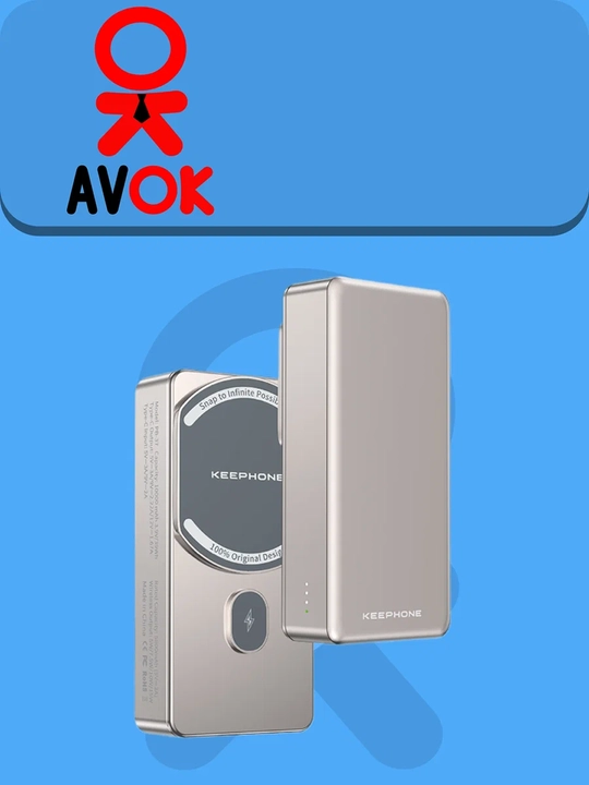 Keephone PB-37 MagCube tashqi batareyasi, 10000 mA·s, MagSafe simsiz quvvatlash