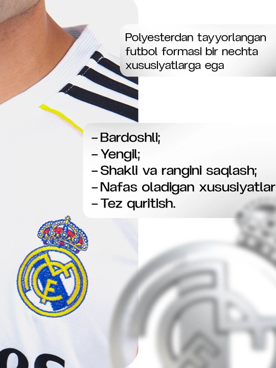 Футбольная форма, Real madrid, Размеры, S, M, L, XL, XXL