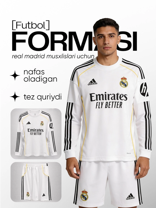 Футбольная форма, Real madrid, Размеры, S, M, L, XL, XXL