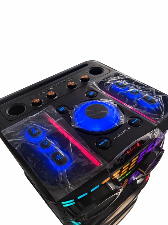 Большая беспроводная колонка Bluetooth с функцией караоке, RGB-подсветкой и пультом