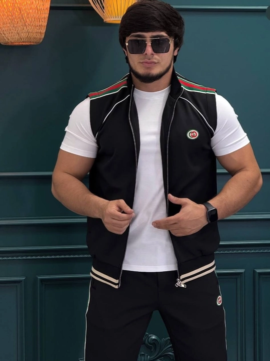 Erkaklar sport kostyumi troyka, Gucci uslubi, futbolka, nimcha, triko, 48-52