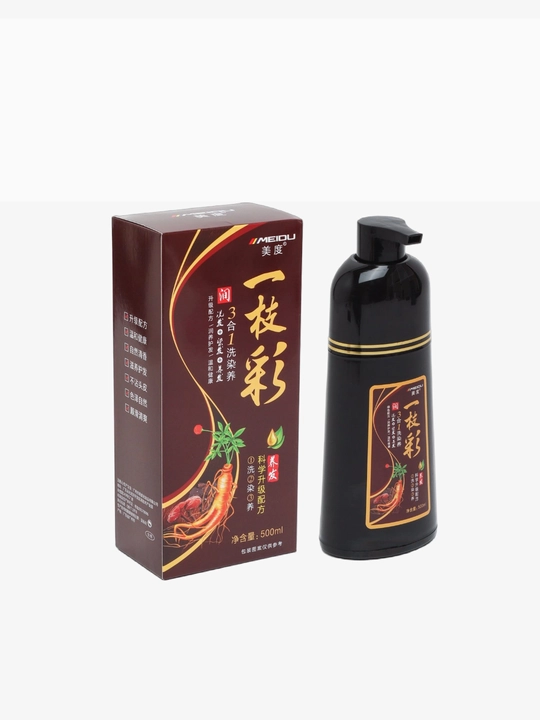 Soch boyovchi shampun   3 ta 1 da , jenshen ekstraktli soch bo‘yovchi 500 ml - 