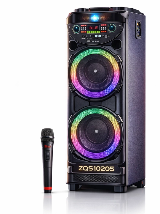 Мощная колонка Singe ZQS10205 Bluetooth 120Вт RGB подсветка микрофон и пульт
