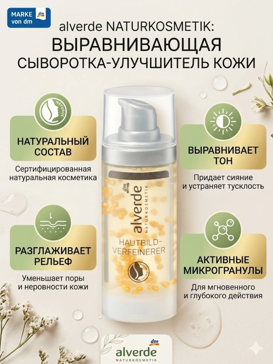 Yuz uchun praymer Alverde Naturkosmetik Hautbild-Verfeinerer - 