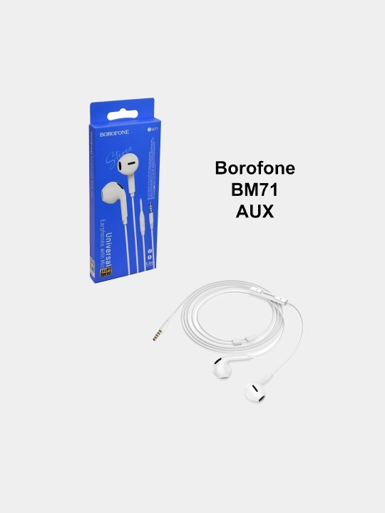 Проводные наушники гарнитура Borofone BM71 mini jack 3.5 с микрофоном 1,2 м - 