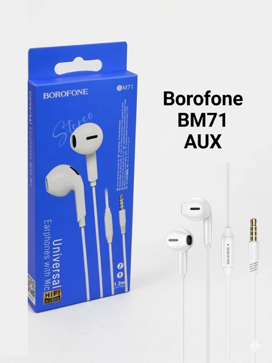Проводные наушники гарнитура Borofone BM71 mini jack 3.5 с микрофоном 1,2 м