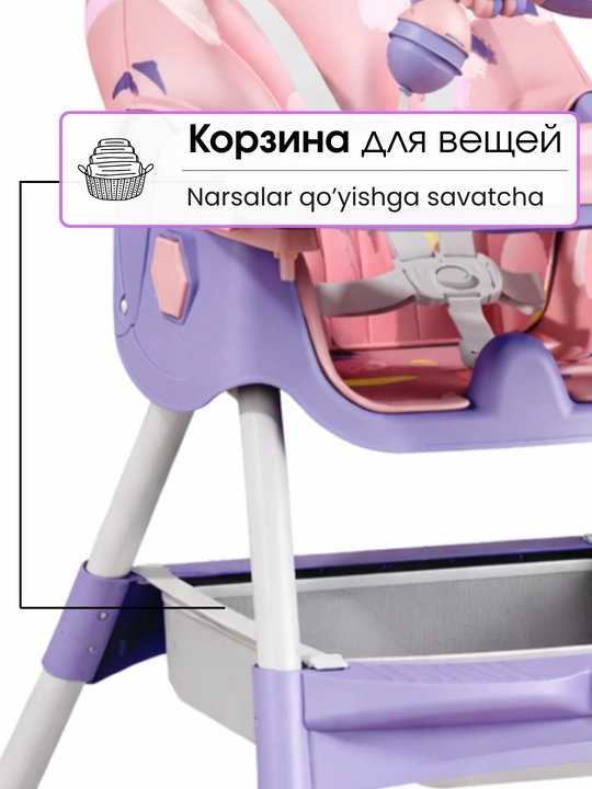 Стульчик для кормления, детский стульчик складной трансформер, кресло для детей до 4х лет
