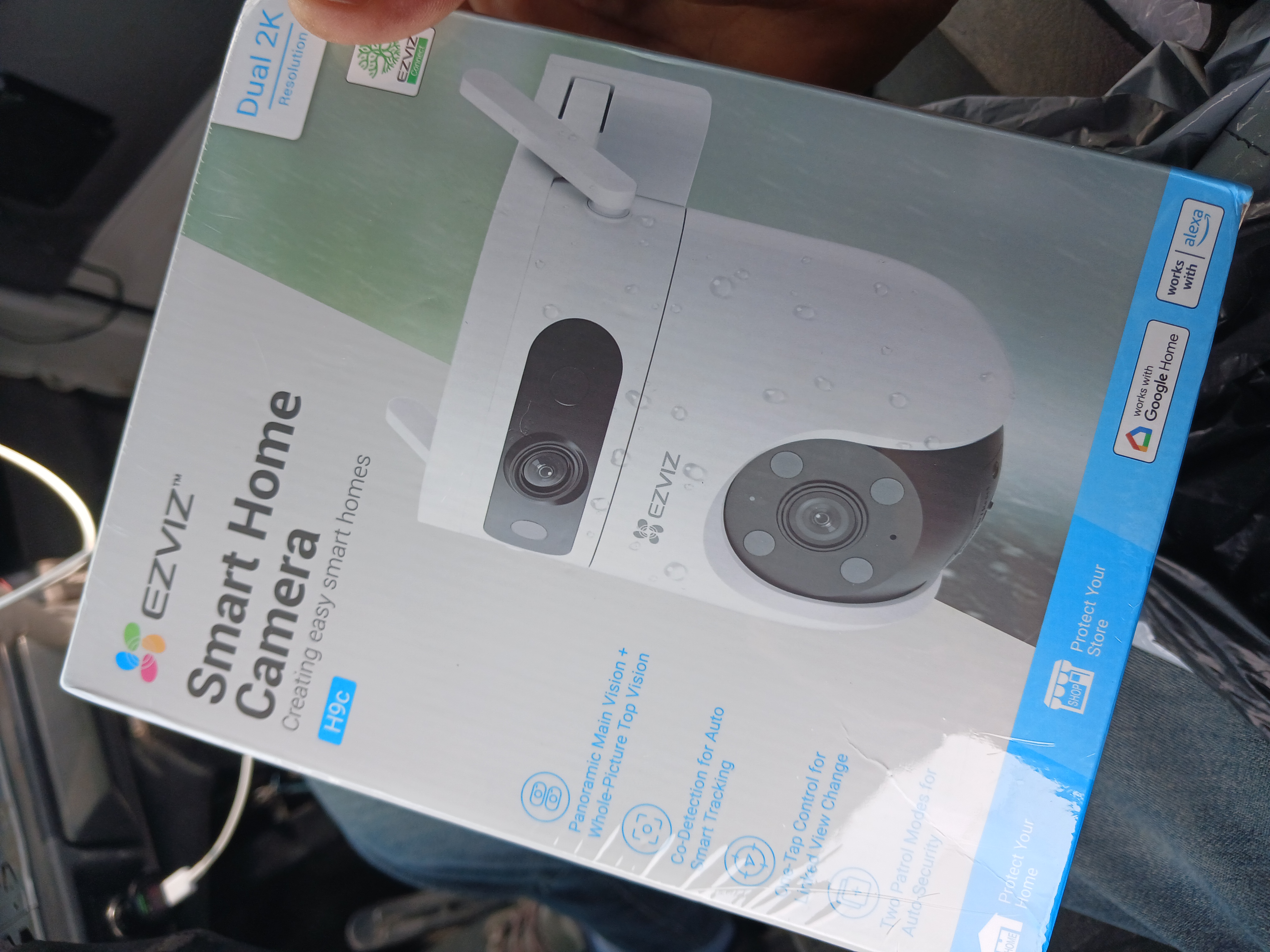 EZVIZ kamera— ikki obyektivli WiFi kuzatuv kamerasi 360° uy uchun CS-H9C 3+3MP