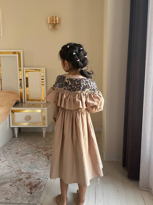 Детское платье с рюшами и декоративной вставкой, Nurkid