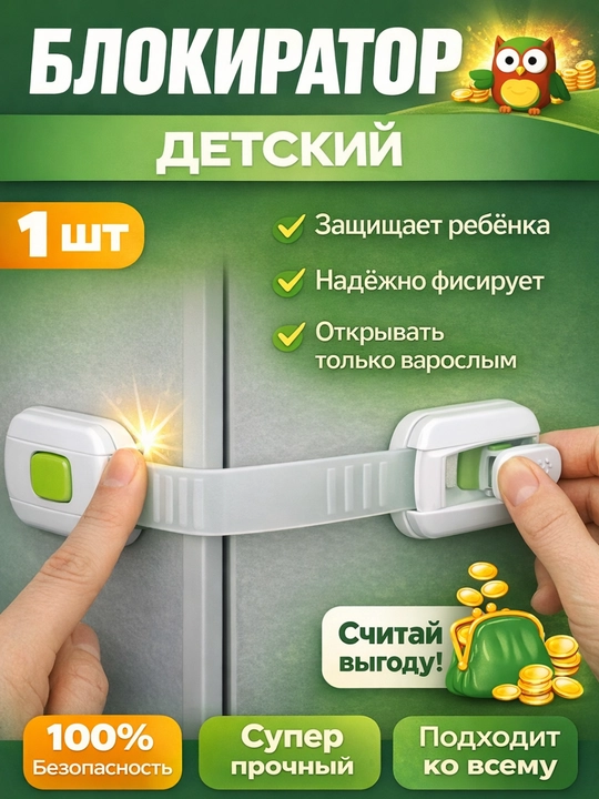 Детский блокиратор для шкафов и ящиков, защита от детей, замок безопасности