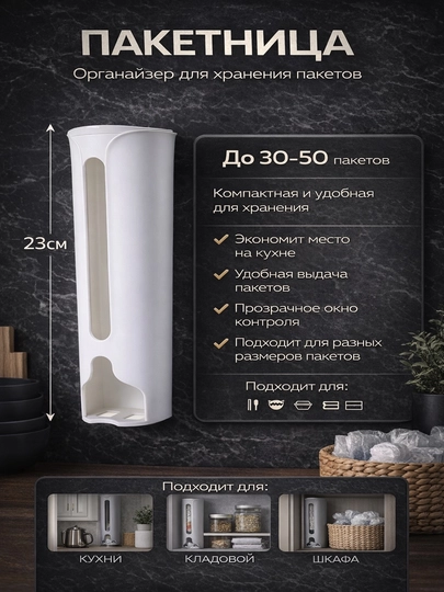 Oshxona uchun organayzer, paket va paypoq tarqatuvchi - 
