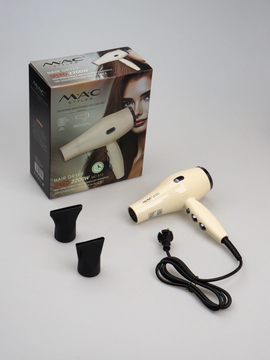 Professional MAC Styler 2000W fen – salon darajasidagi soch turmagi uchun