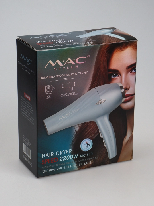 Professional MAC Styler 2000W fen – salon darajasidagi soch turmagi uchun