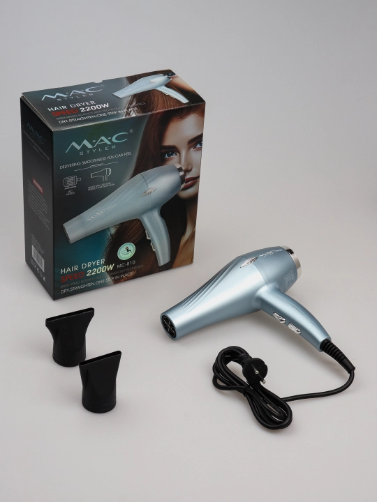 Professional MAC Styler 2000W fen – salon darajasidagi soch turmagi uchun