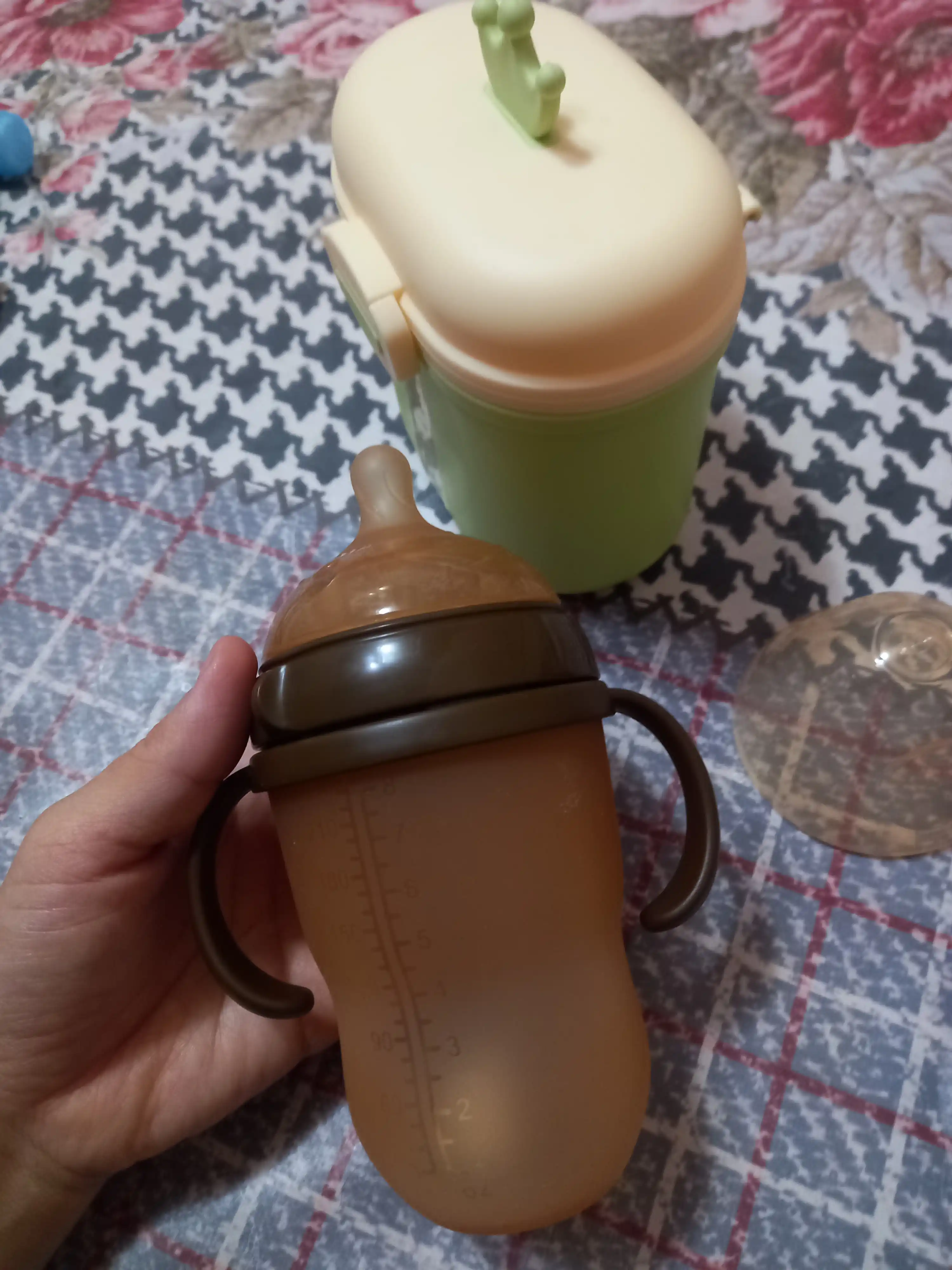 Детская бутылочка для кормления, с ручкой, силиконовая соска