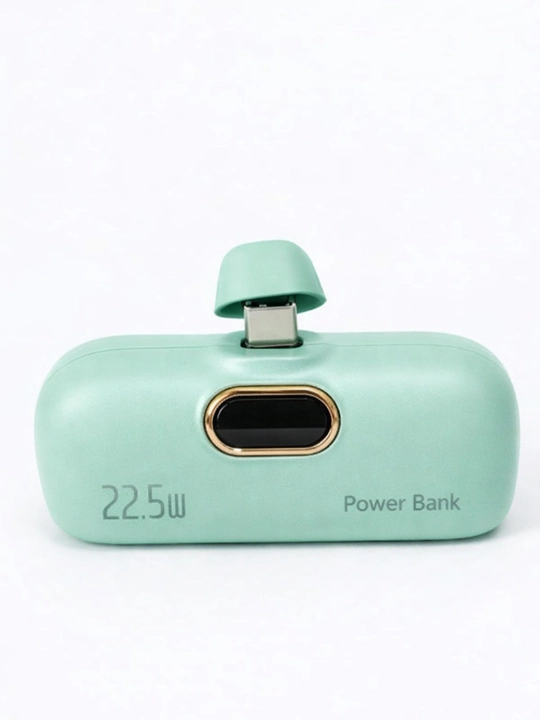 Повербанк с кабелем и без кабеля, быстрая зарядка 22.5W, ёмкость 5000 mAh, разъём Type-C