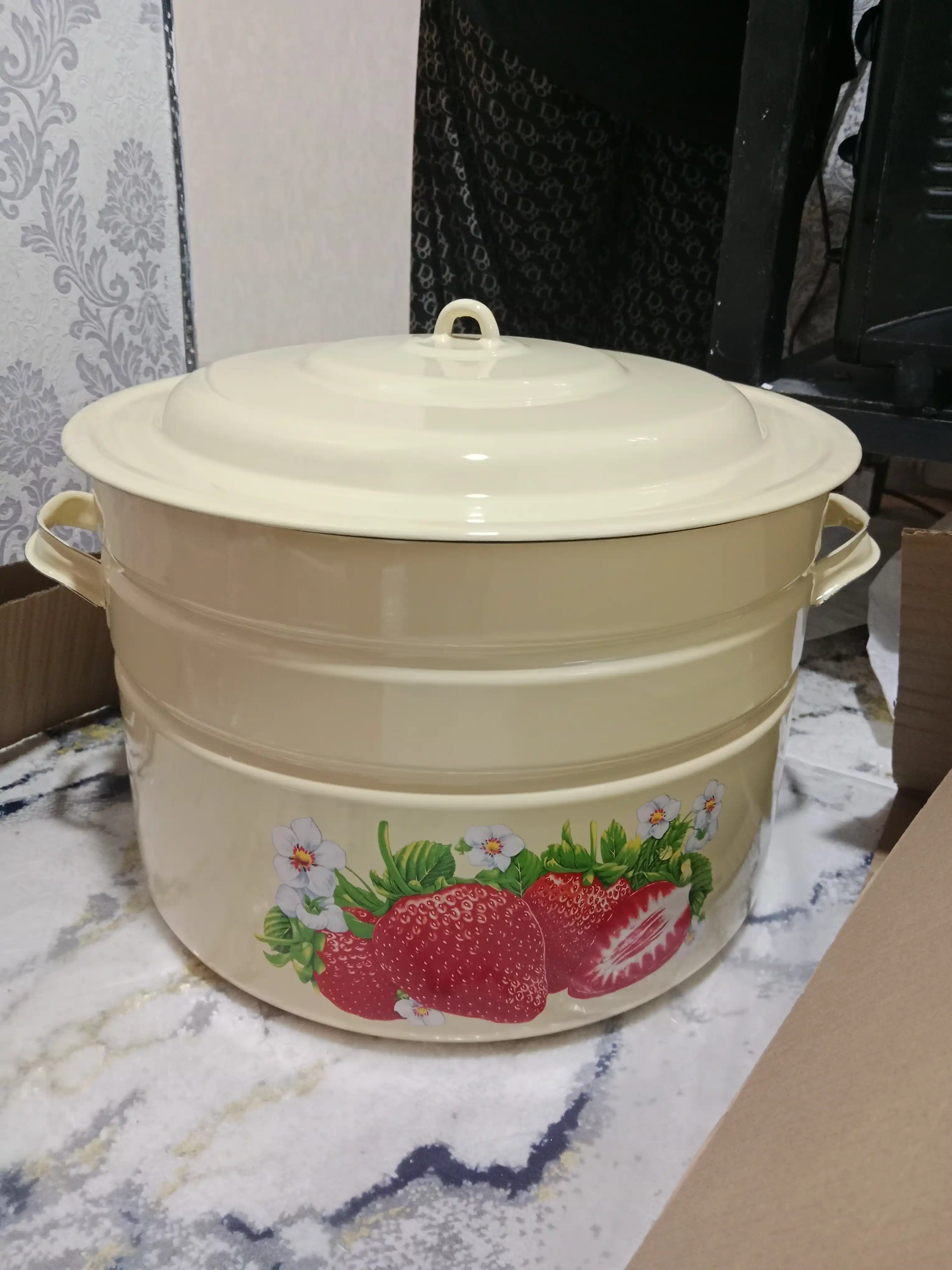 Кастрюли эмалированные с крышкой, кастрюли для кухни, кастрюли с крышкой, кастрюли