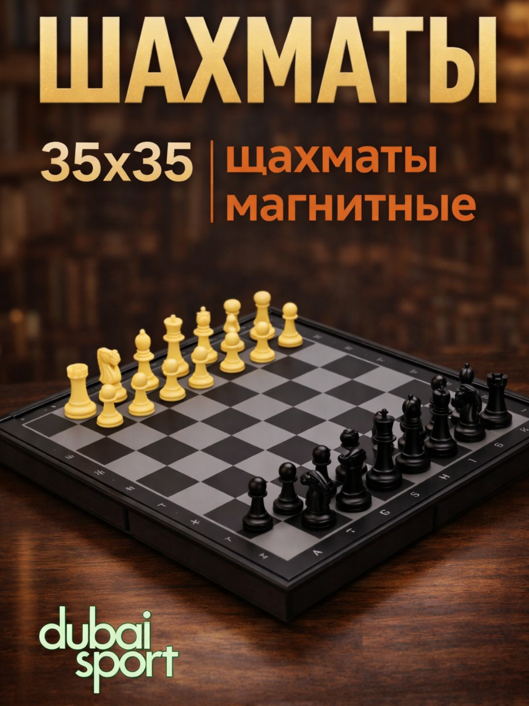 Магнитный набор шахмат и шашек, 2-в-1, разных размеров - 