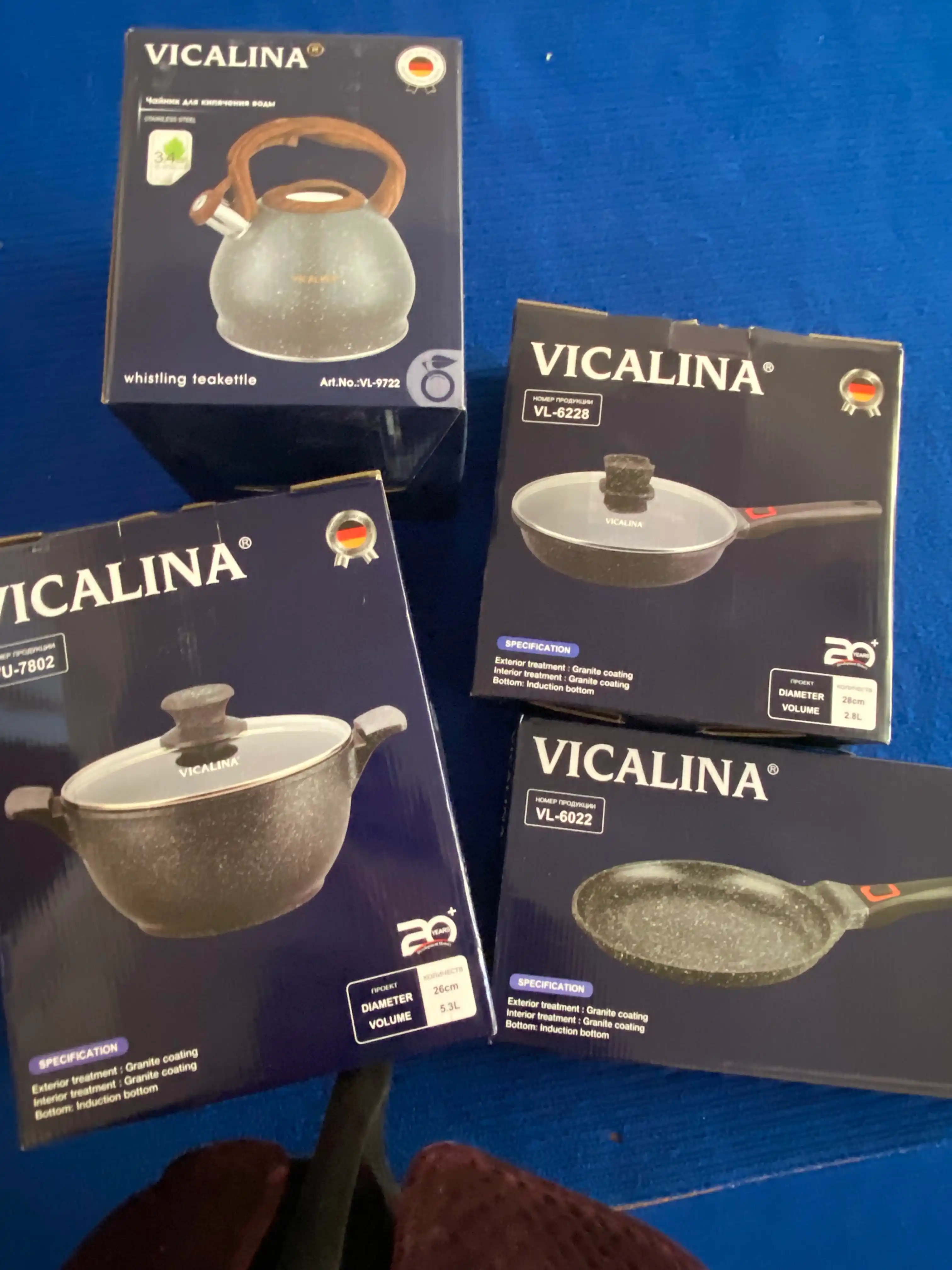 Кухонный набор Vicalina, набор кастрюль и сковород