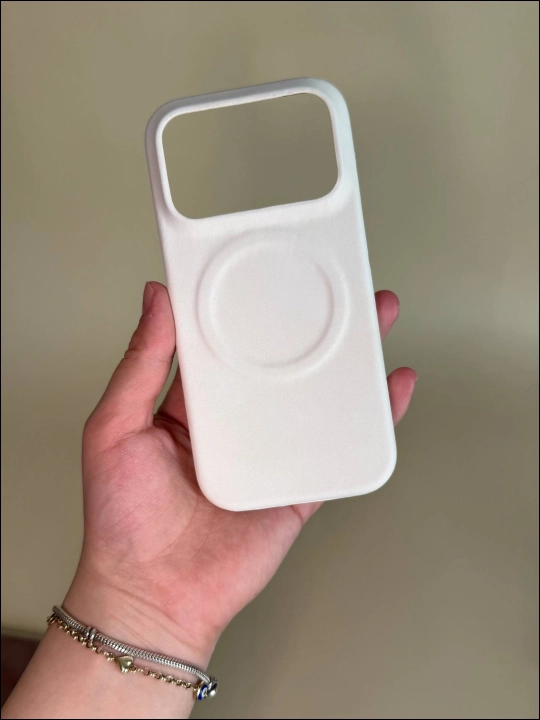 IPhone uchun MagSafe qo‘llab-quvvatlovchi, qo‘y terisi teksturali g‘ilofi 16,17,Pro/ProMax