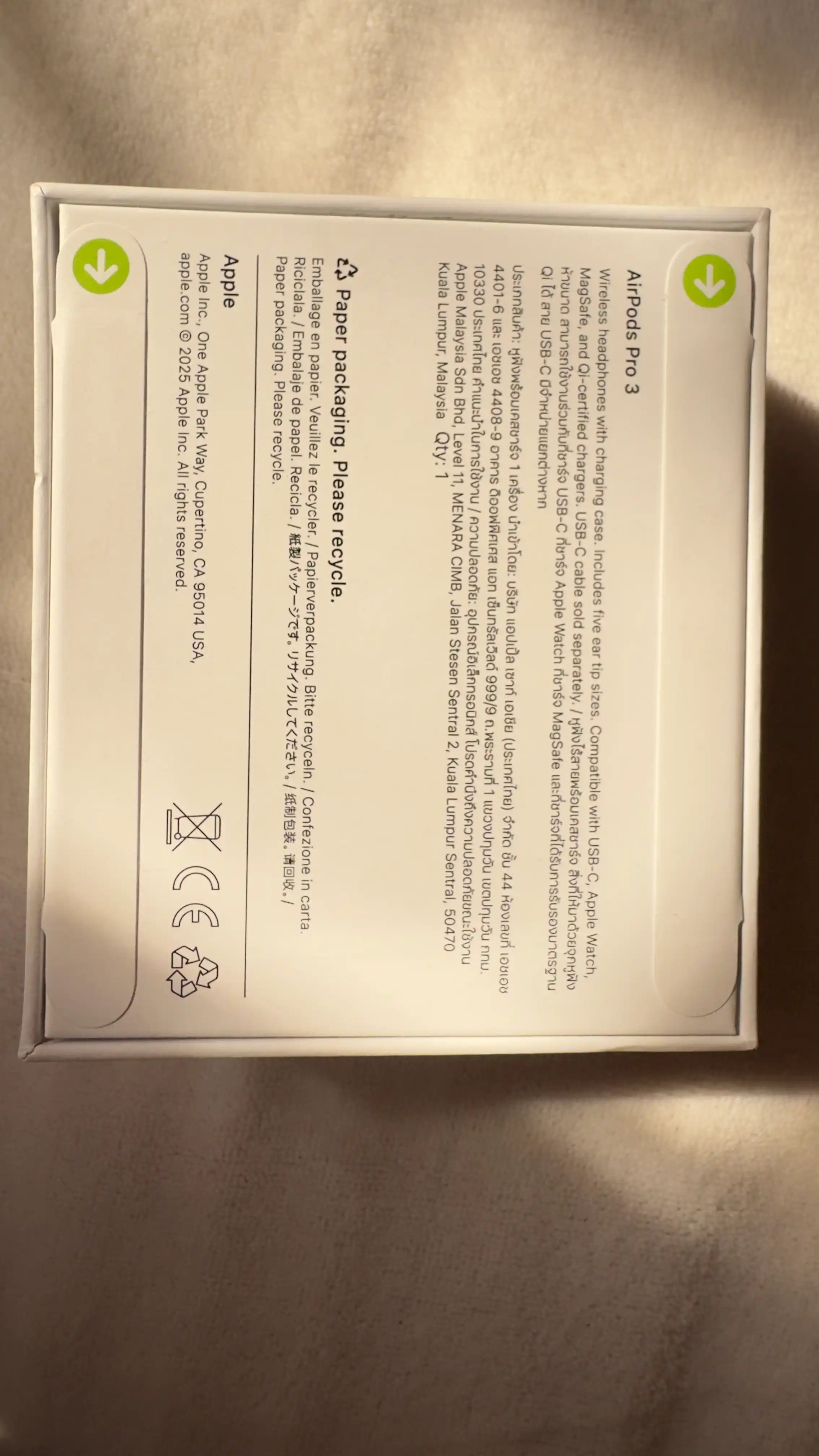 Simsiz quloqchinlar Apple AirPods pro 3 type-c