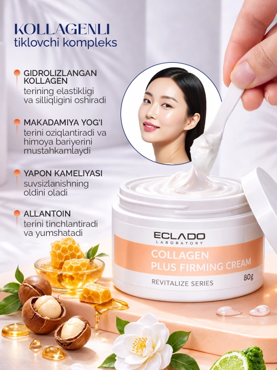 Антивозрастной крем для лица с коллагеном 30+, Collagen Plus Firming Cream, 80 г