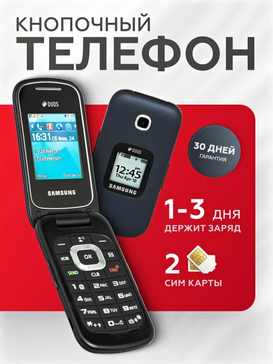 Knopkali telefon Samsung Gusto 3 Flip GM-B311V Duos GSM, 2 SIM