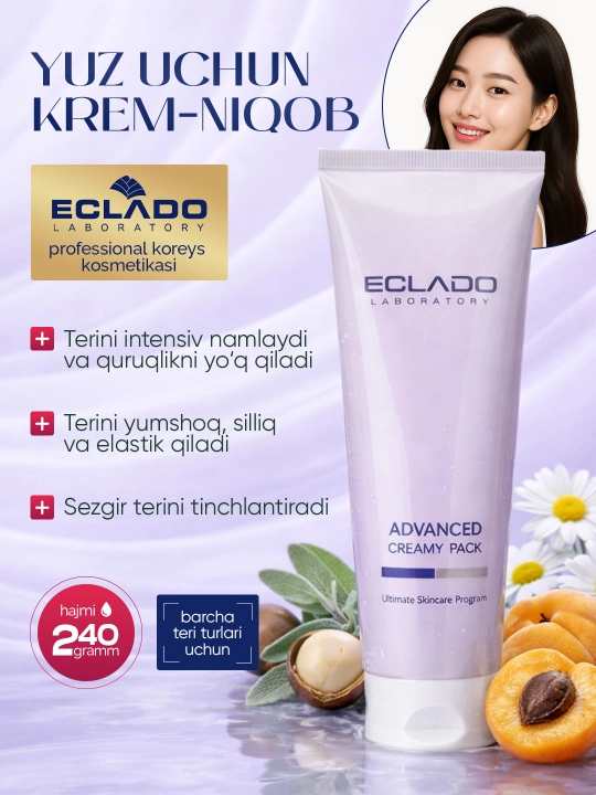 Eclado Advanced Creamy Pack 240 g — intensiv oziqlantiruvchi krem-maska