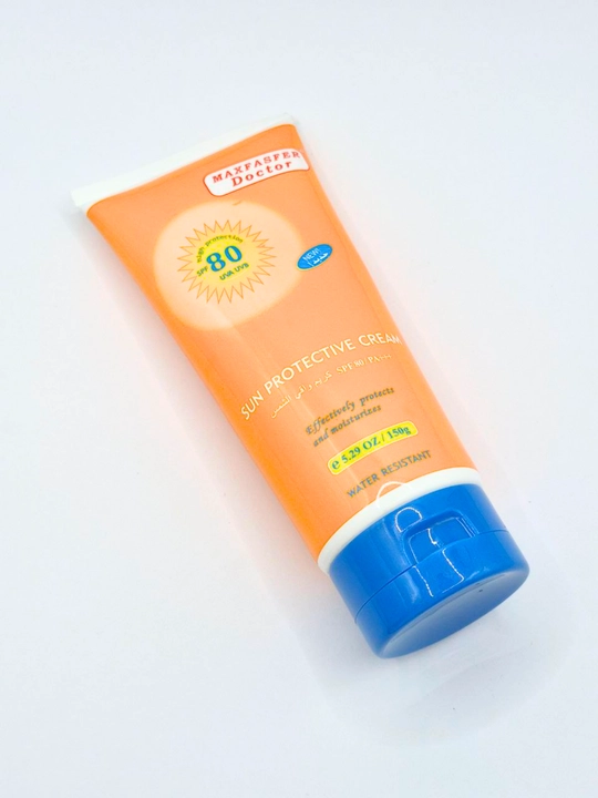MAXFASFER Doctor Sun Protective Cream SPF 80 – Yuqori himoyali quyosh kremi, 150 g