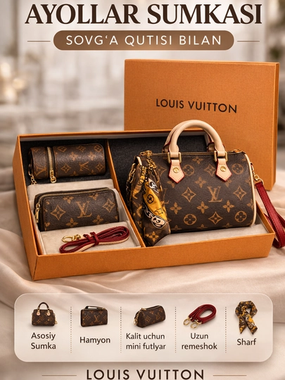 Женская сумка LOUIS VUITTON, кросс-боди из эко кожи