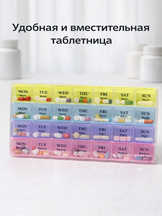 Таблетница органайзер для лекарств — удобный контейнер для ежедневного использования