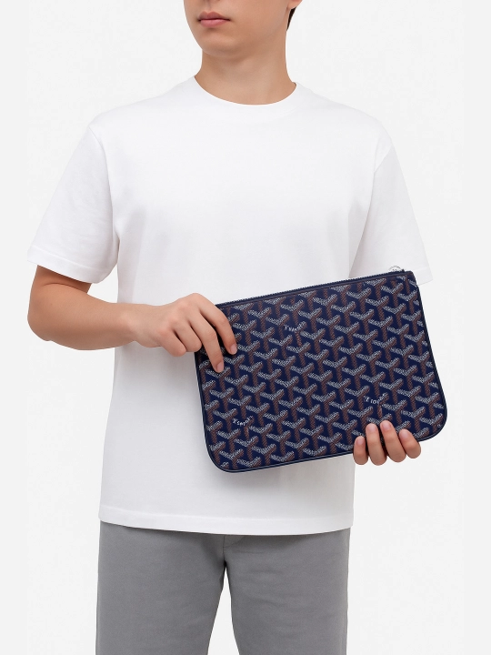 Мужская сумка-дипломат clatch Goyard, тёмно-синий, чёрный и другие цвета