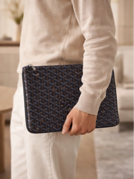 Мужская сумка-дипломат clatch Goyard, тёмно-синий, чёрный и другие цвета
