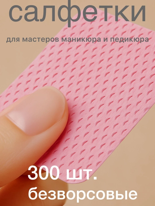 Manikyur uchun tuk chiqarmaydigan salfetkalar 300 та - 