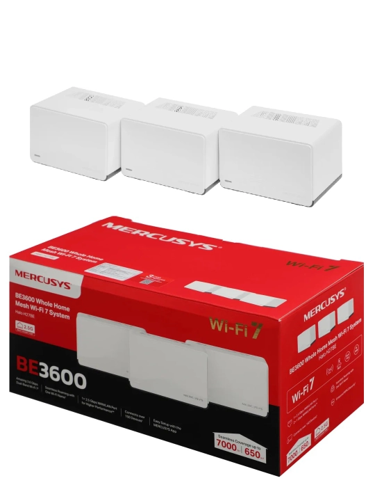 Mesh Wi-Fi 7 tizimi Mercusys Halo H27BE, BE3600