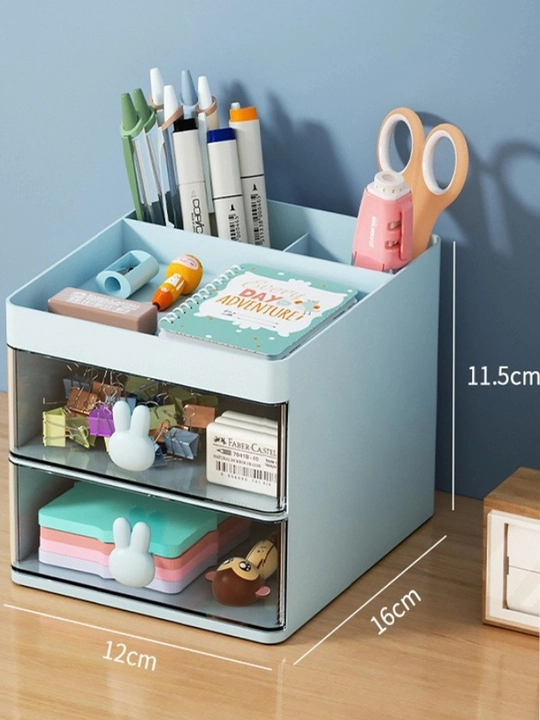 Bunny Desk Organizer qalam va stikerlarni saqlash uchun organayzer