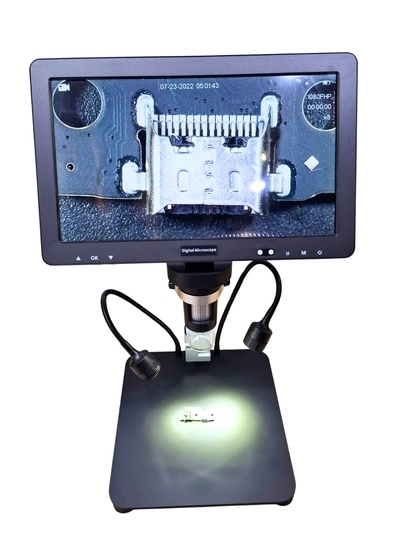 Цифровой микроскоп HF Tools F-12D 10.1" IPS для ремонта телефонов и плат