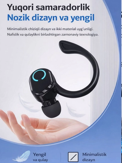 Беспроводная Bluetooth гарнитура моно, для спорта и водителей