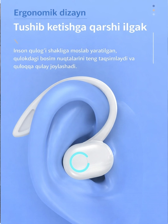 Simsiz Bluetooth quloqchin Mono-garnitura, sport va haydovchilar uchun
