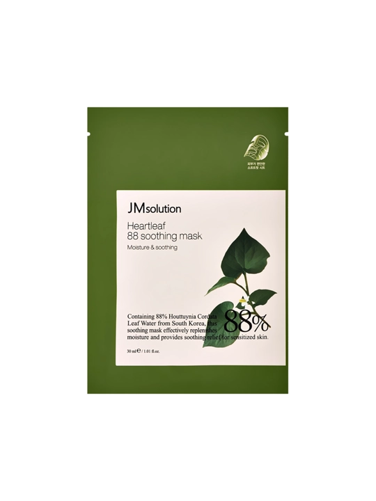 JMsolution Heartleaf 88 Soothing Mask – tinchlantiruvchi va namlantiruvchi yuz maskasi - 