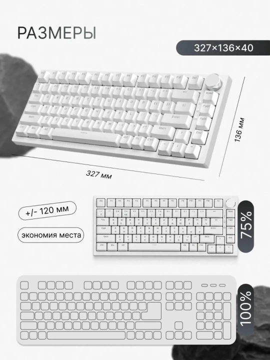 AJAZZ AK820 Pro mexanik klaviaturasi, o‘yin, simli, simsiz, Bluetooth, RGB