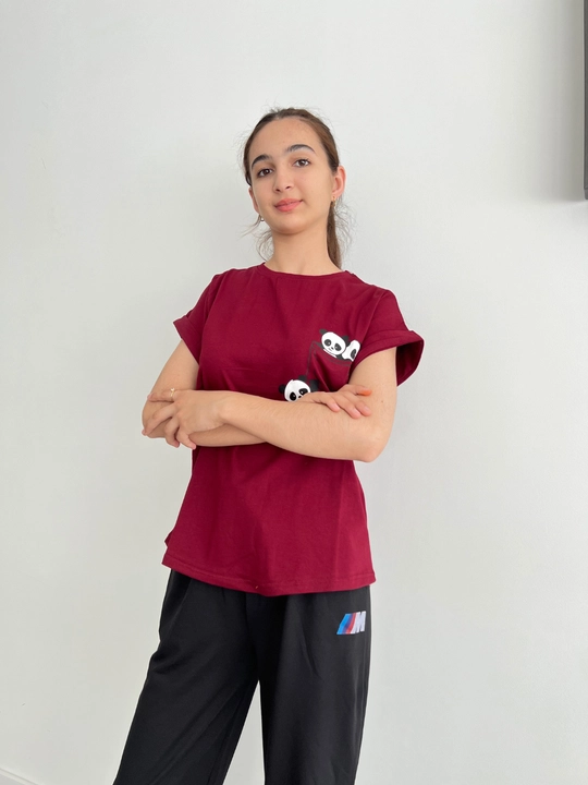 Qizlar, ayollar oversize futbolkasi, XB laykrali