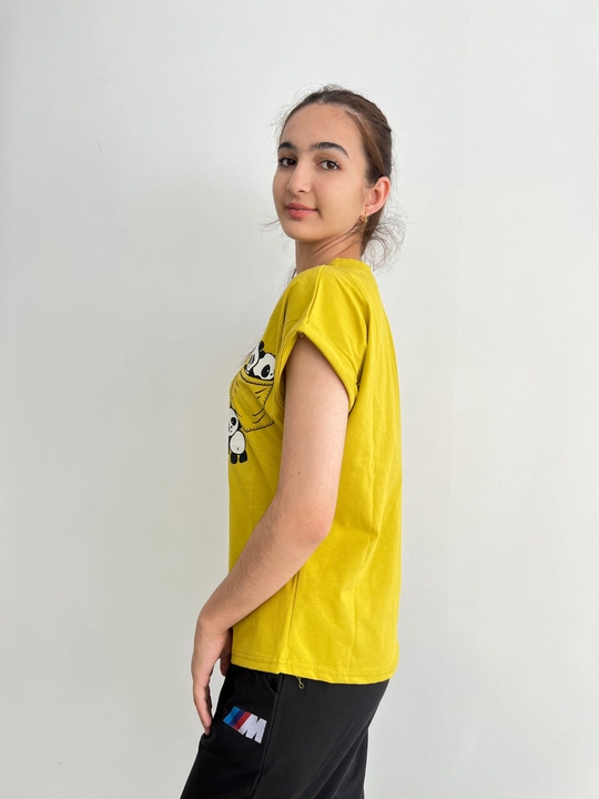 Qizlar, ayollar oversize futbolkasi, XB laykrali