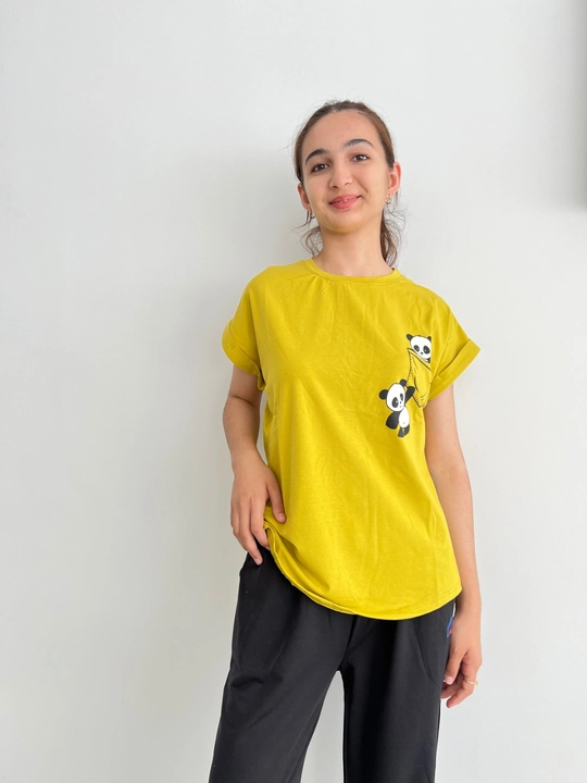 Qizlar, ayollar oversize futbolkasi, XB laykrali