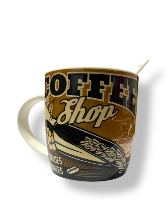 Keramika stakan, "Coffee Shop" retro uslubida, 280 ml