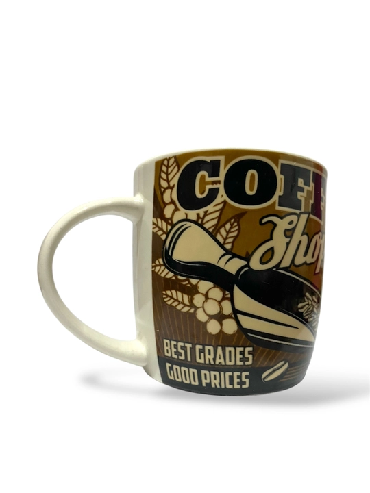 Keramika stakan, "Coffee Shop" retro uslubida, 280 ml