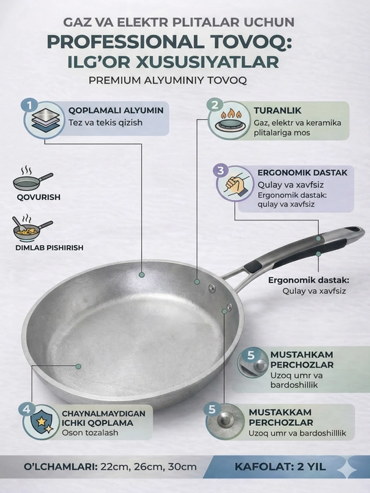 Tova alyumin, ergonomik dastakli, - 