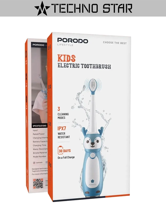 Детская электрическая зубная щетка Porodo Lifestyle Kids Electric Toothbrush