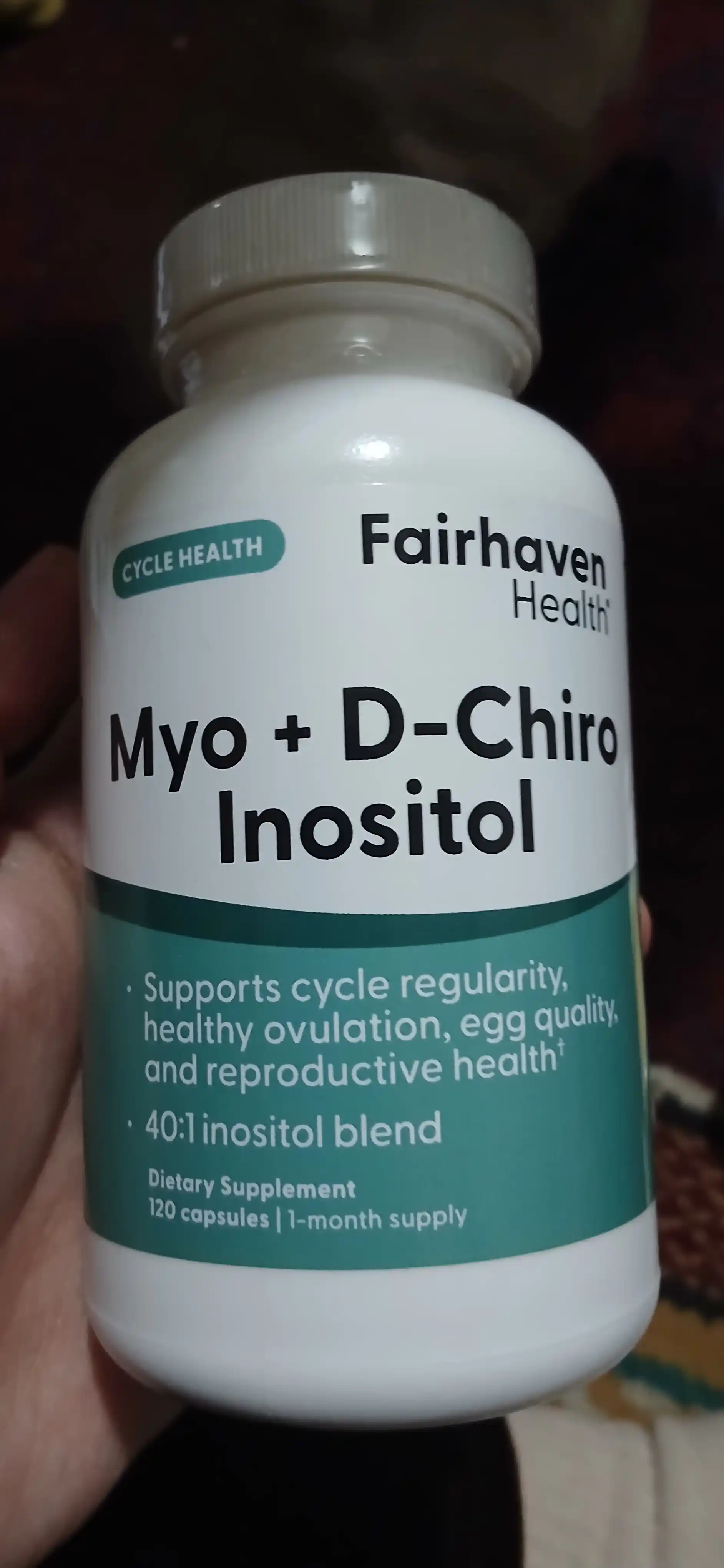 Myo-Inositol va D-Chiro-Inositol, Fairhaven Health, 120 kapsula