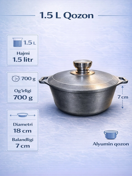 Qozon 1.5 litr - 